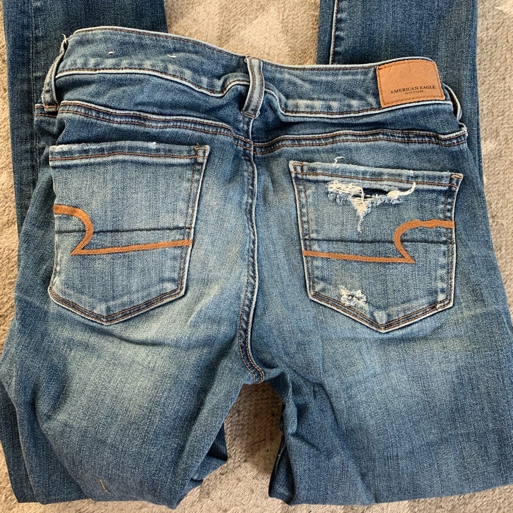 Denim ripped skinny jeans